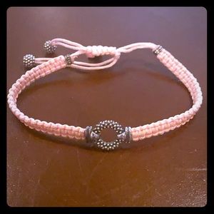 Lagos pink Sterling Silver Caviar Macrame Bracelet